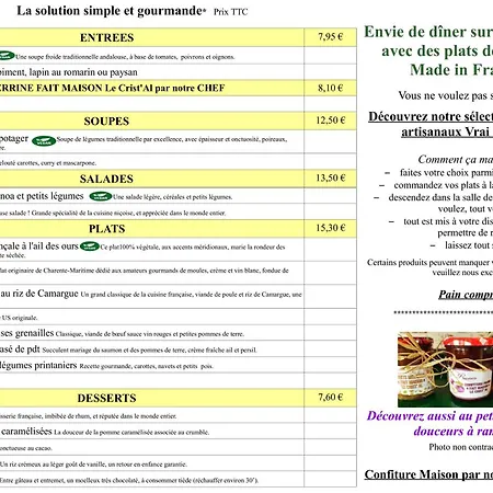 Le Crist'al, Et Restaurant, Partiellement Climatisé, En Front De Et Centre